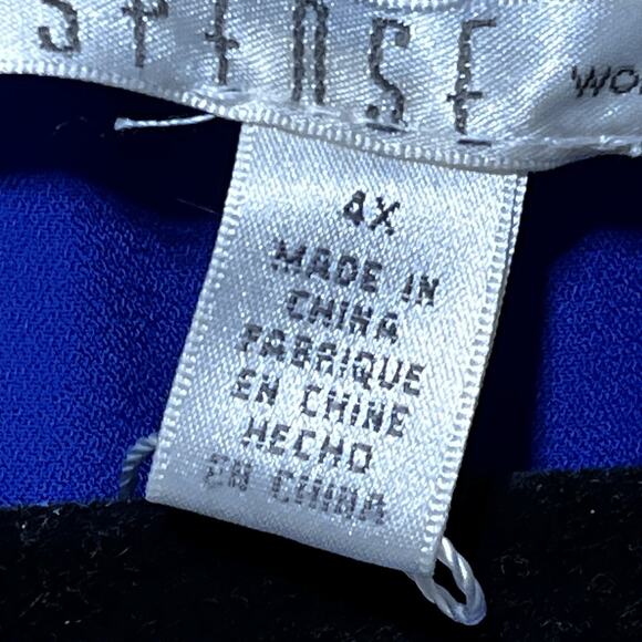 Spence Womens Evening Blouse 4X Glam V Neck Sequin Mother of Bride Mob Wife - Picture 6 of 7